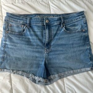American Eagle High-Rise Shortie Denim Shorts